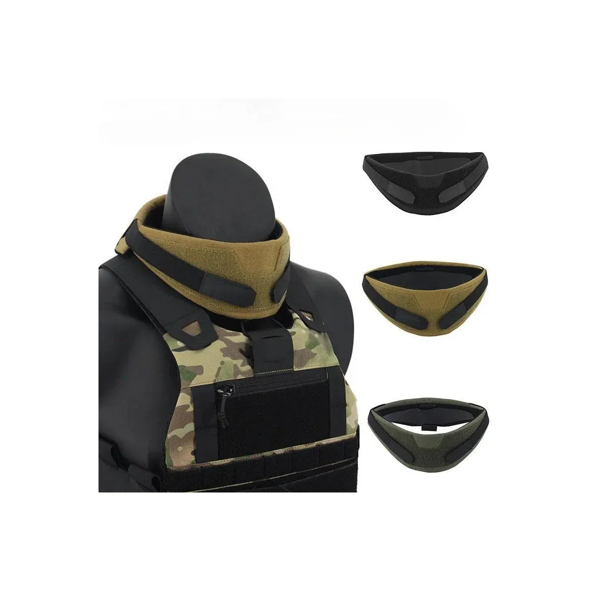 Neck pad with a camouflage vest
