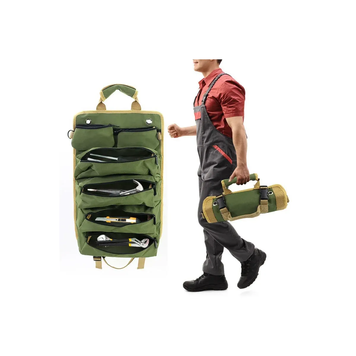 Canvas Tool Bag — 12-Inch Tool Tote with Roll Opening - main