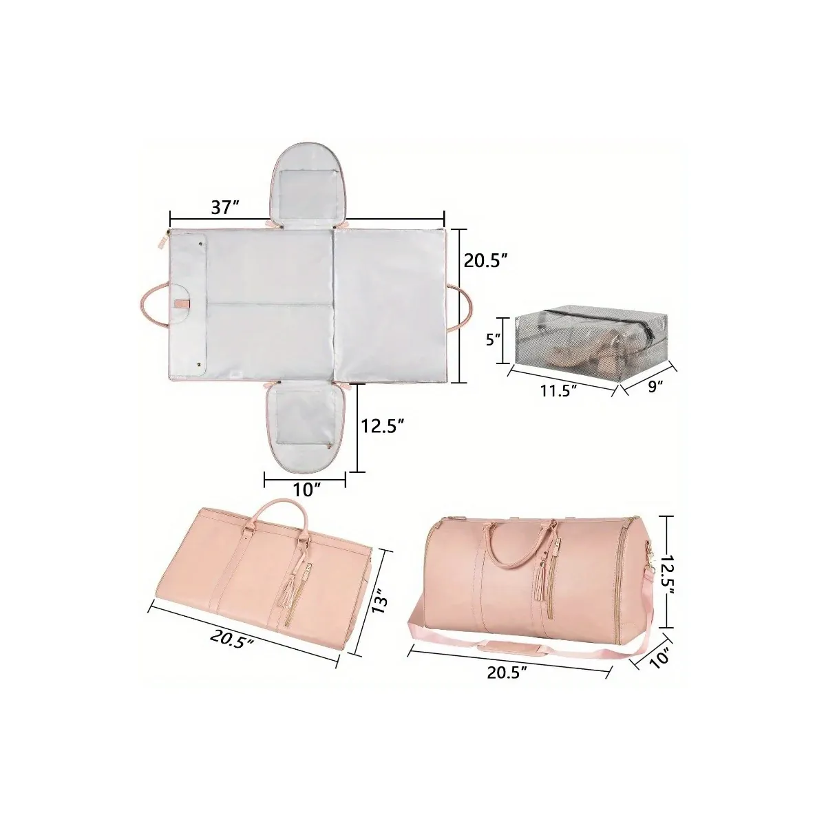 Garment duffel carried by hand