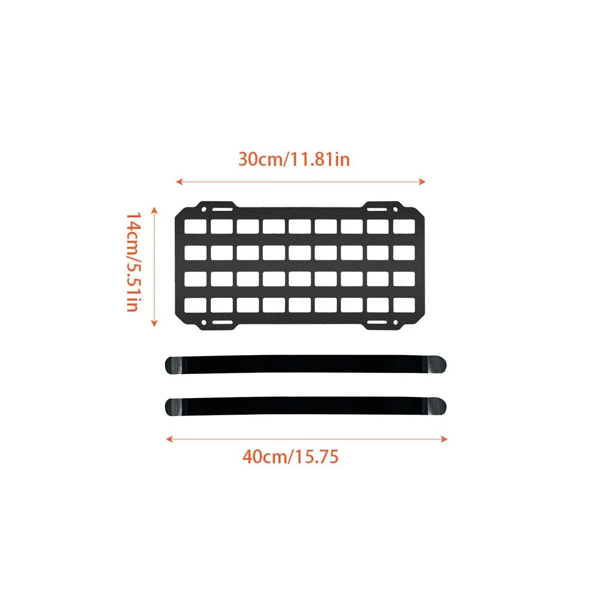 Car visor organizer panel dimensions 30 by 14 cm
