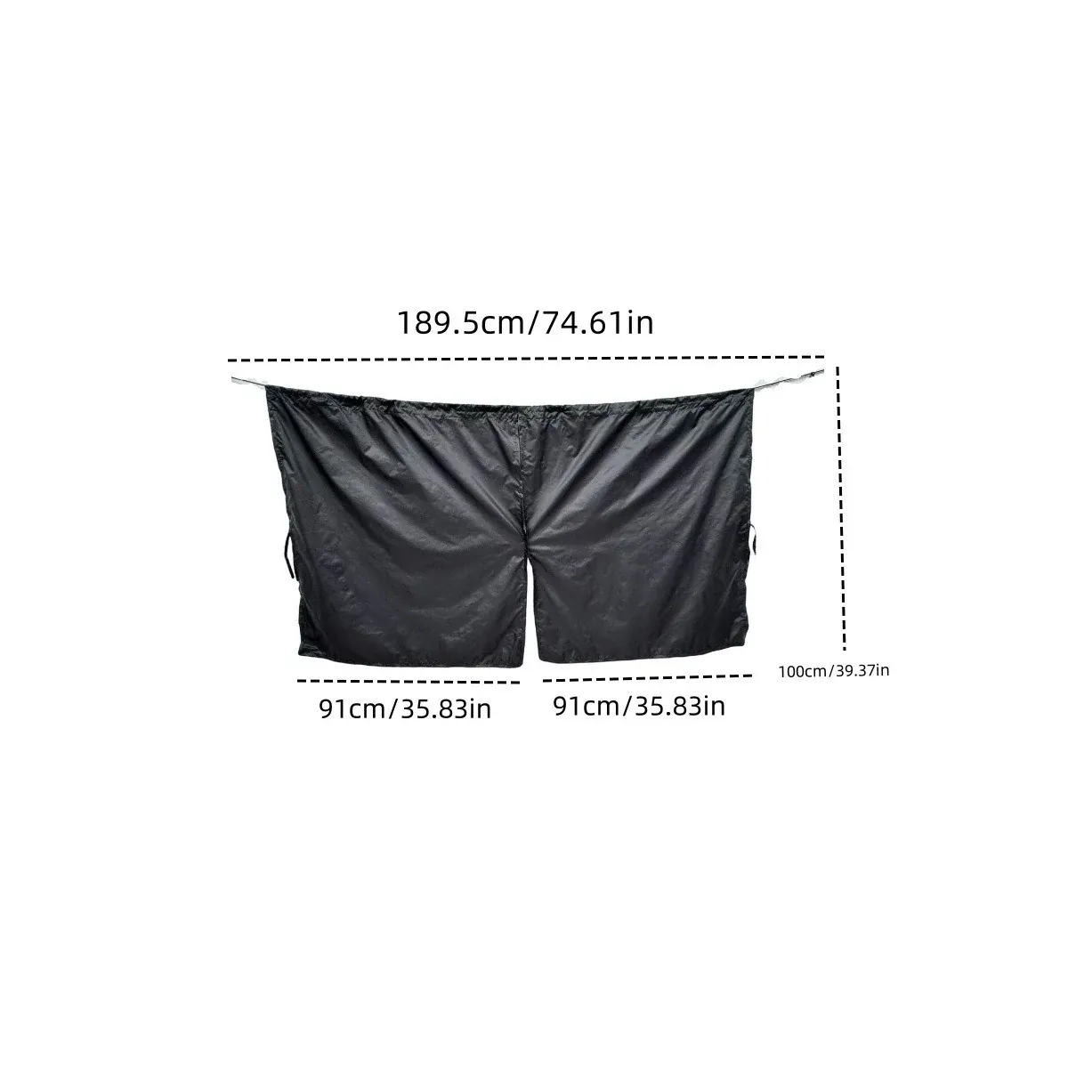 Car side curtain dimensions