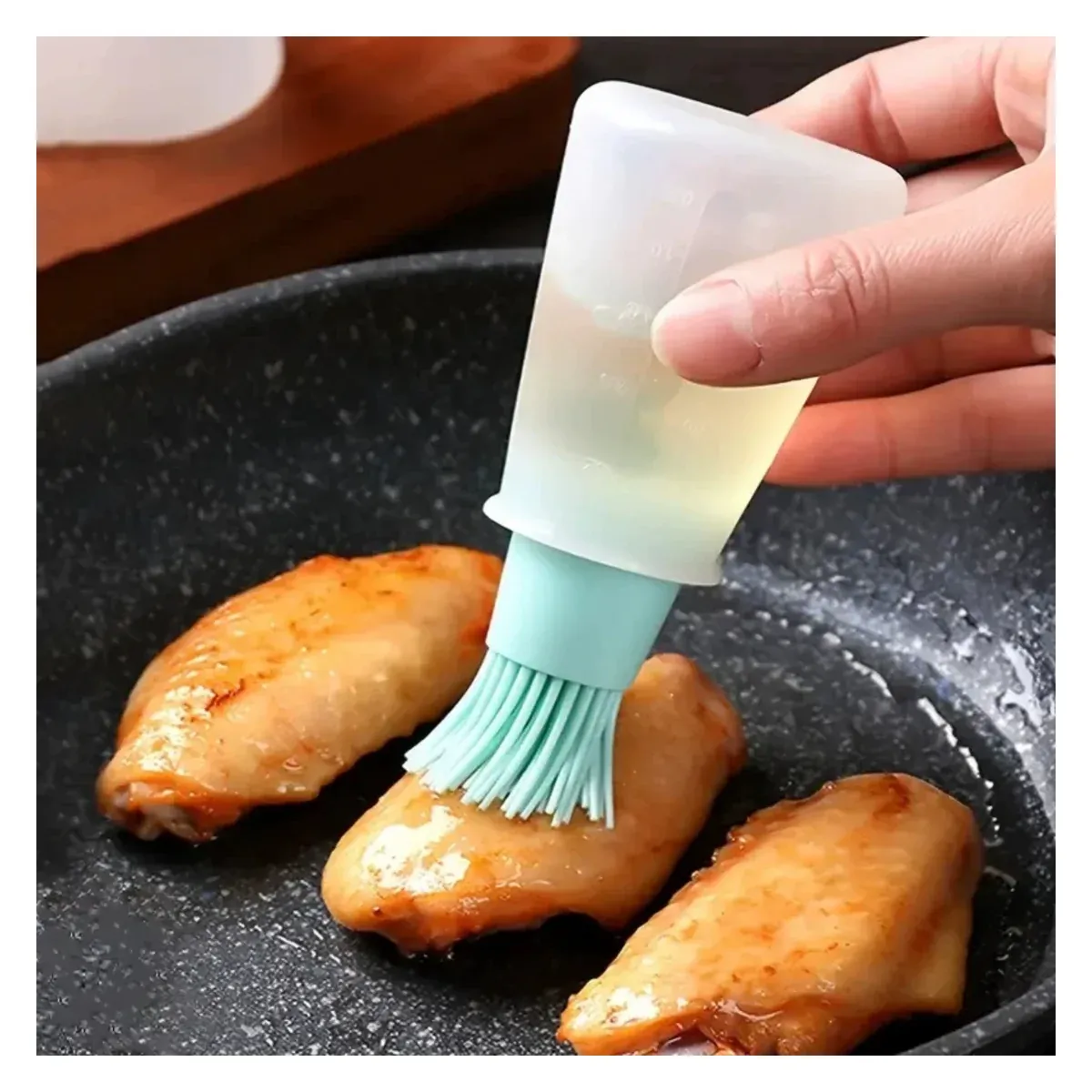 Silicone Oil Brush — Bottle-Mounted Basting Brush for Pans - detail-1