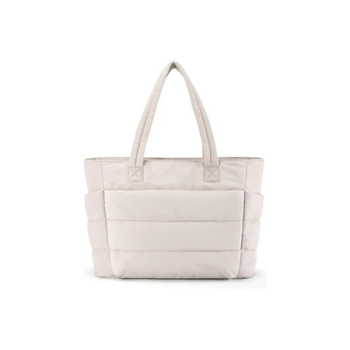 Open commuter tote with laptop and phone