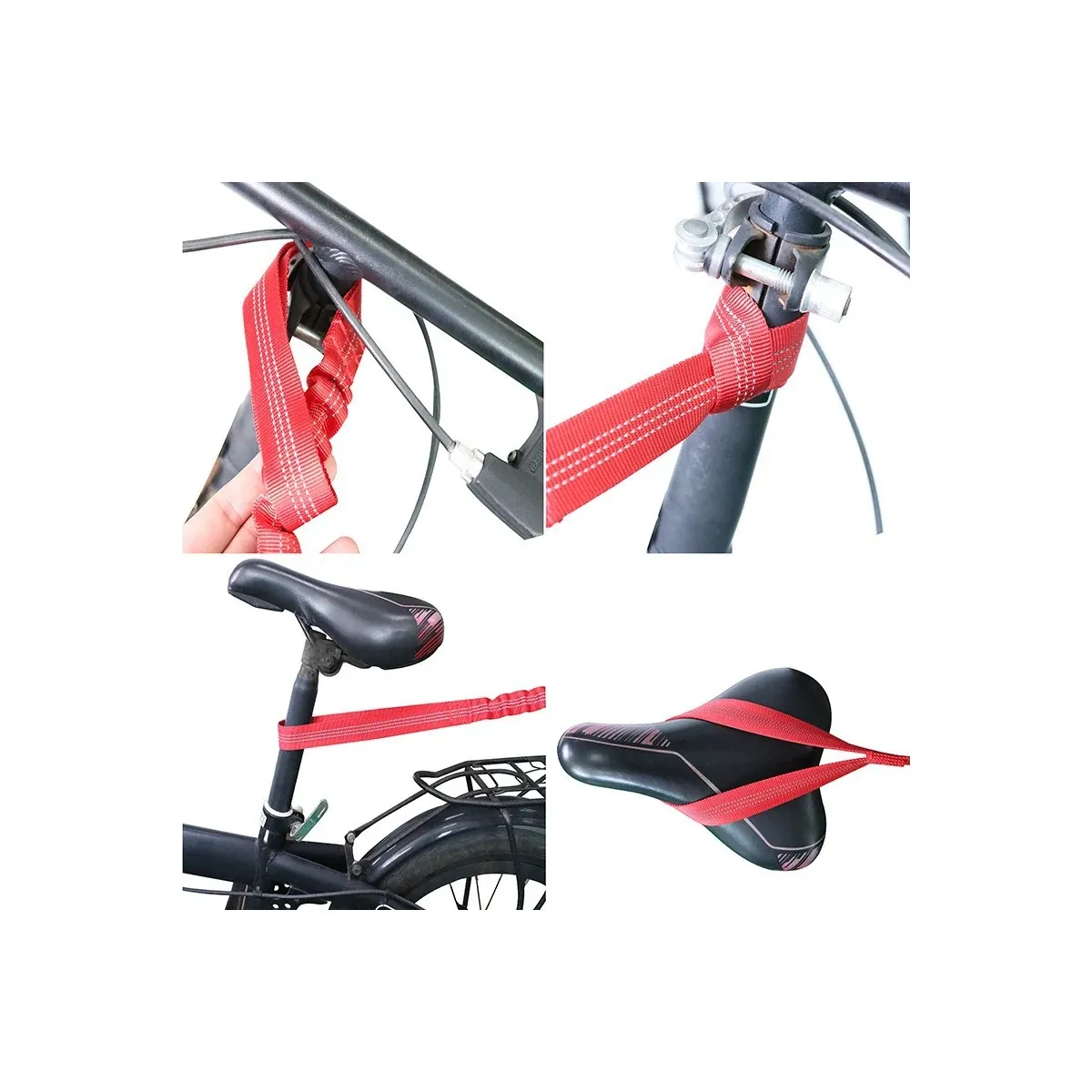 Bicycle tow rope with seat post loop and clip