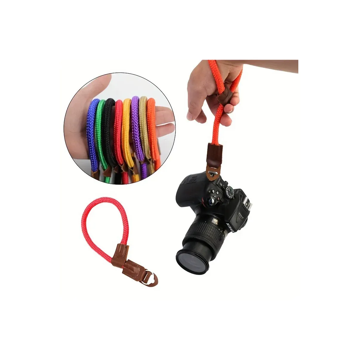 Camera Wrist Strap — Cotton Rope Strap with Clip - detail-2