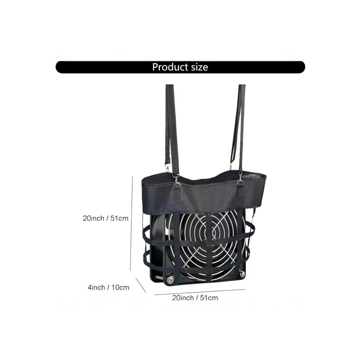 Fan bag dimensions 20 by 20 by 4 inches