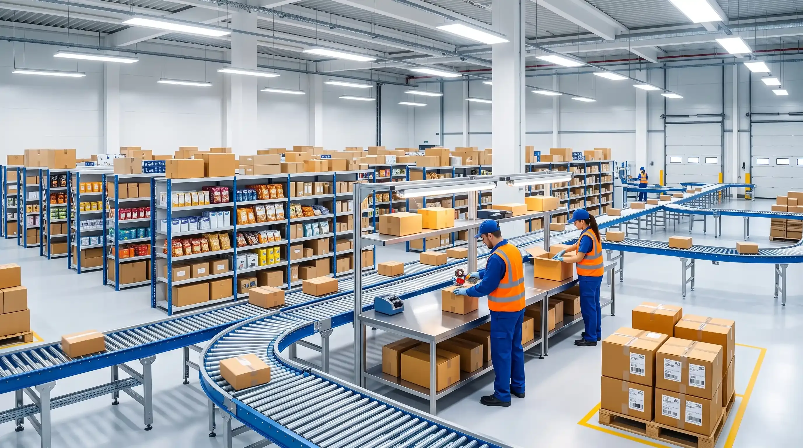 Modern warehousing and fulfillment - E-commerce order packing and global shipping
