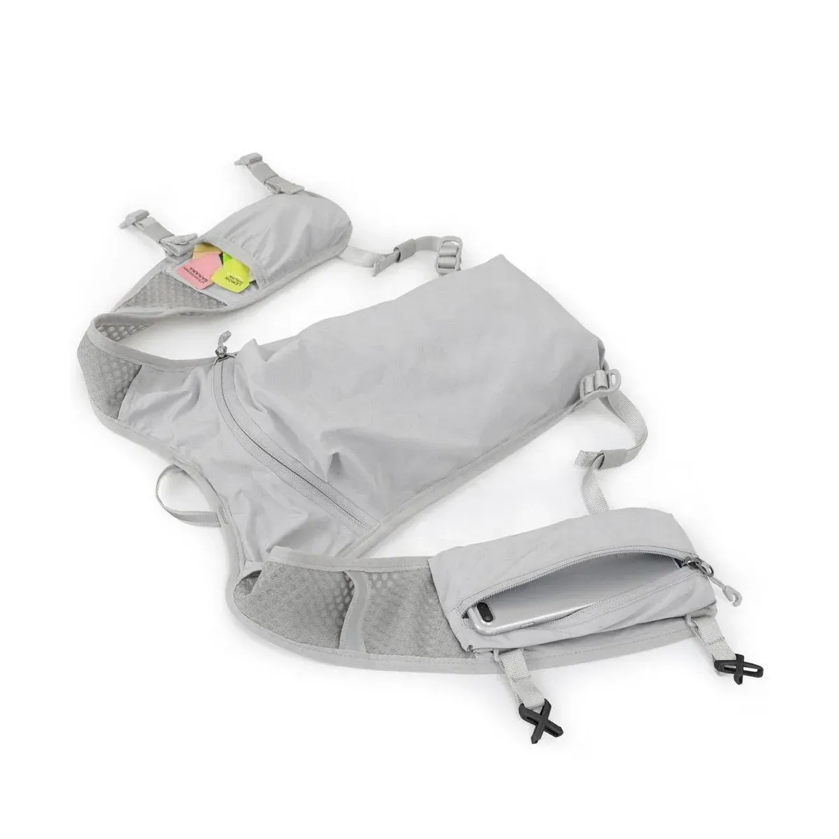 Trail hydration vest grey flat view