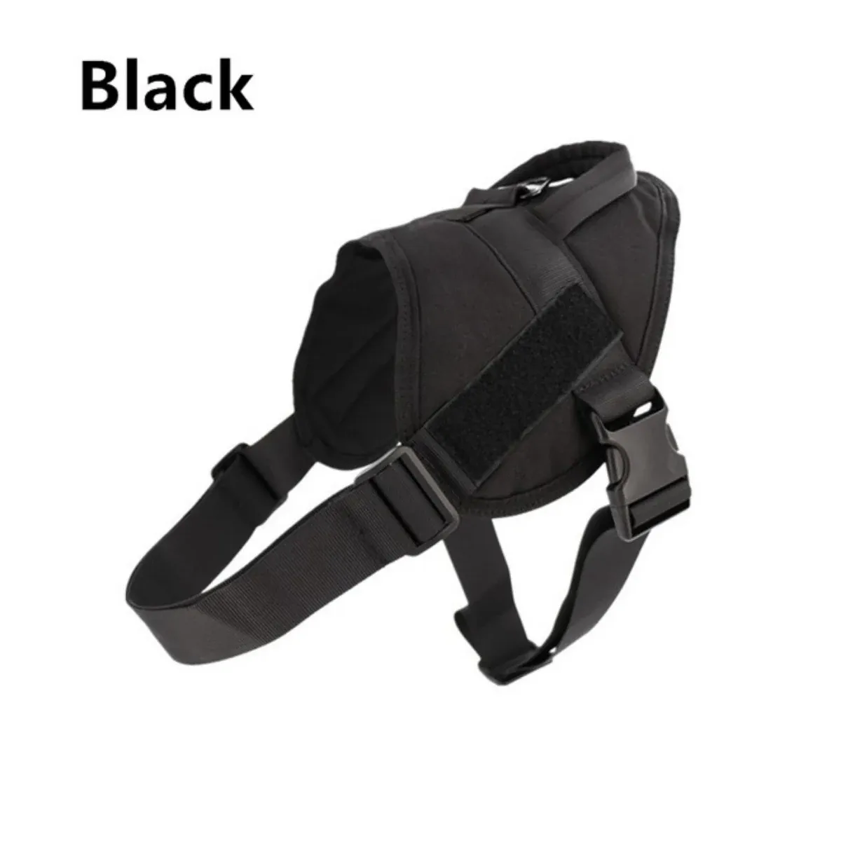 Black tactical harness with bungee leash