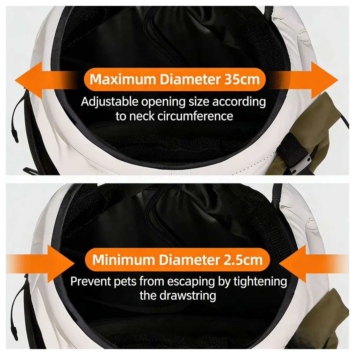 Padded handle and waist belt on a pet carrier backpack