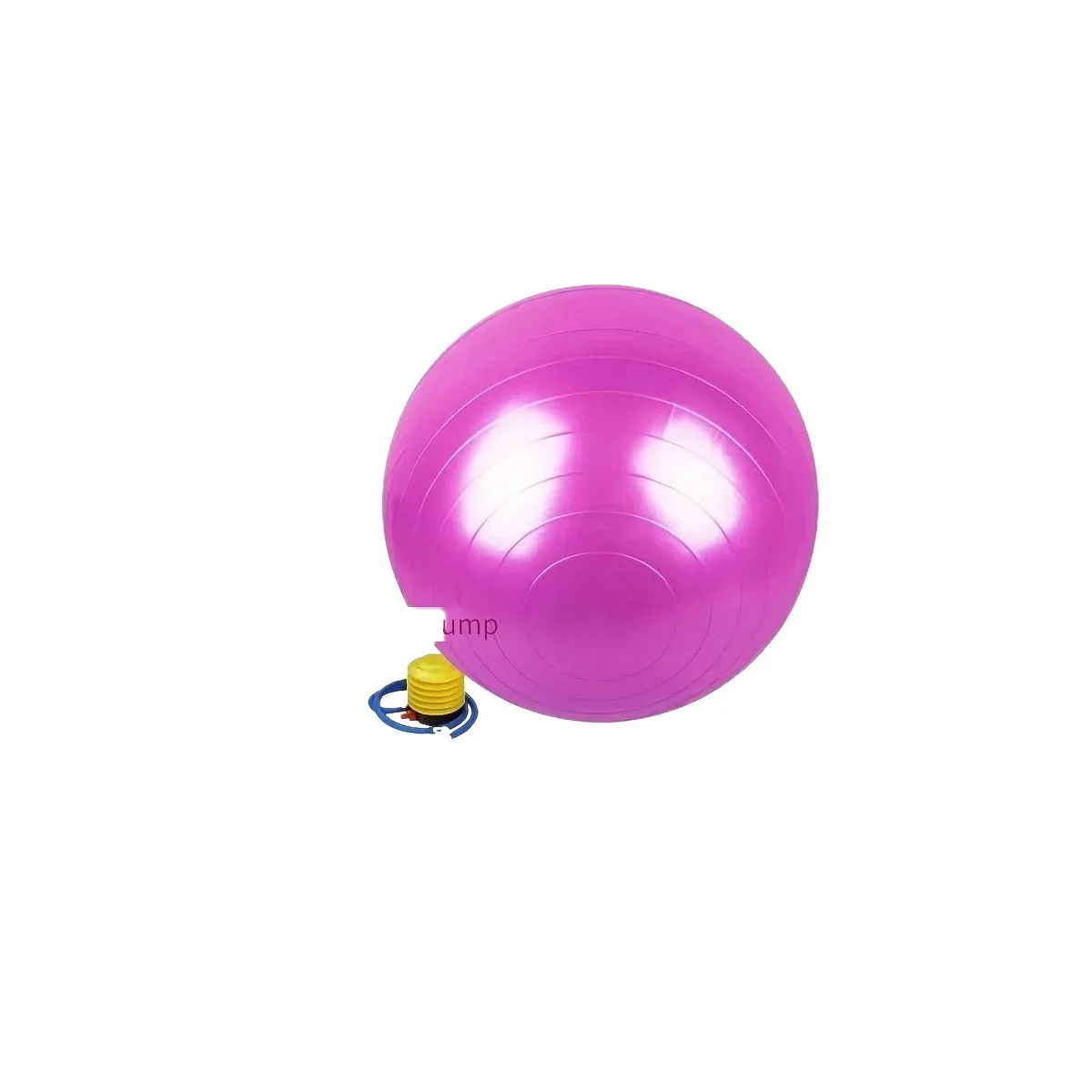 Pink 65 cm exercise ball with pump