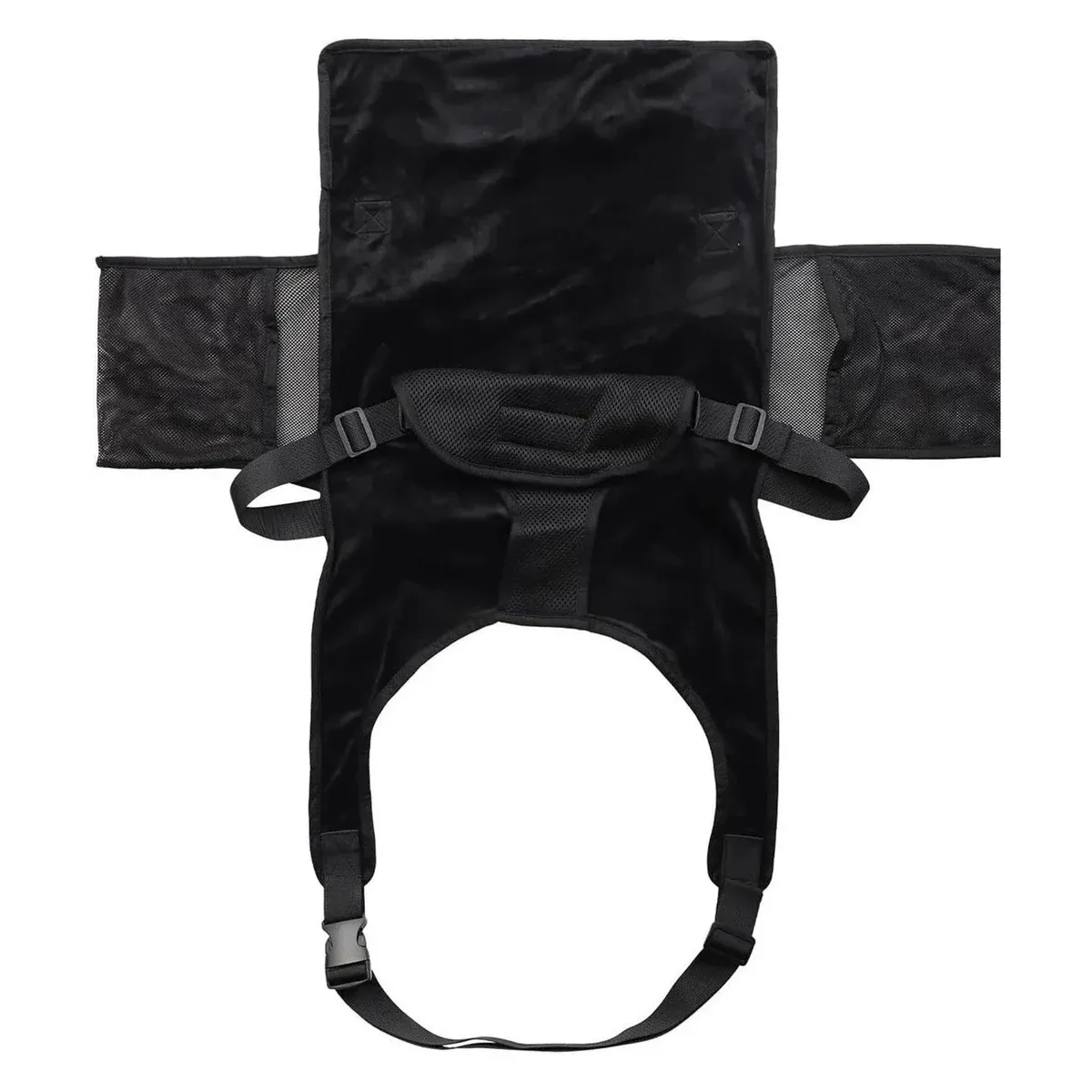 Foldable airplane seat extender with straps