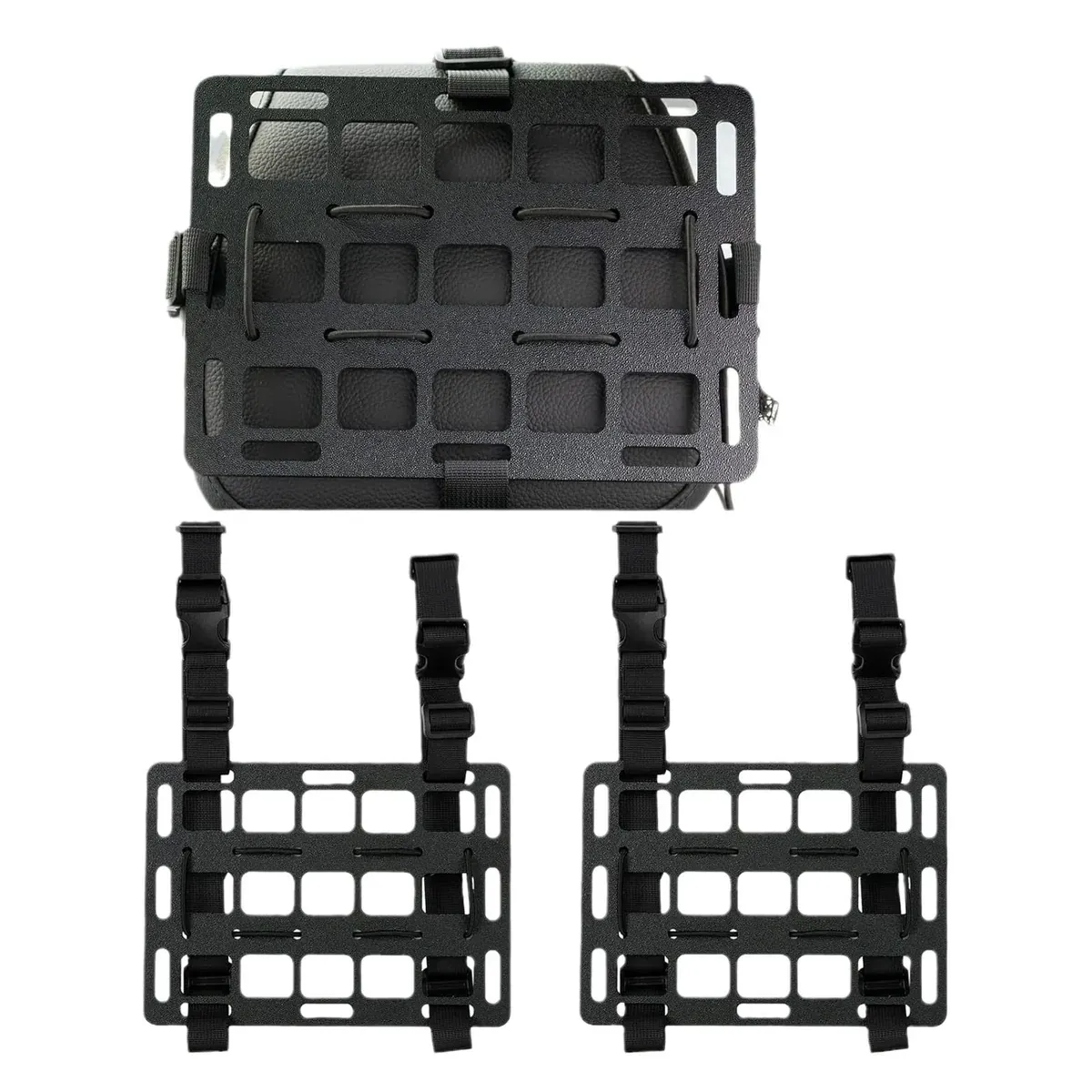 Two panels with mounting straps