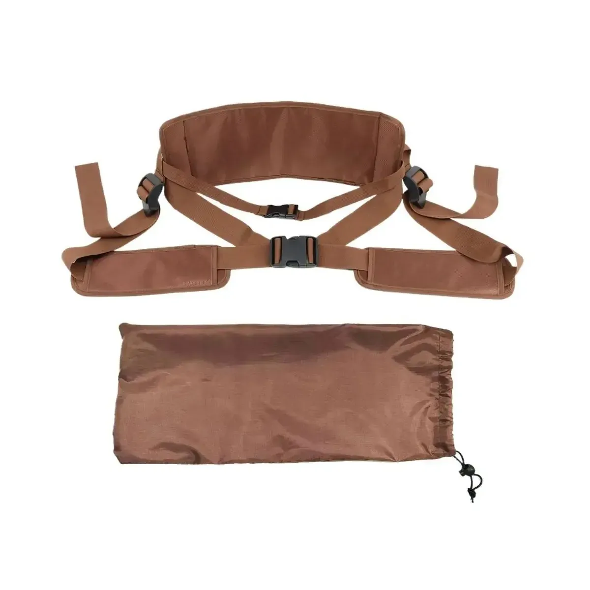 Meditation strap with its drawstring carry bag