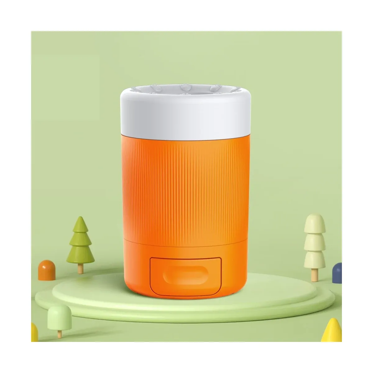 Orange dog paw washer cup