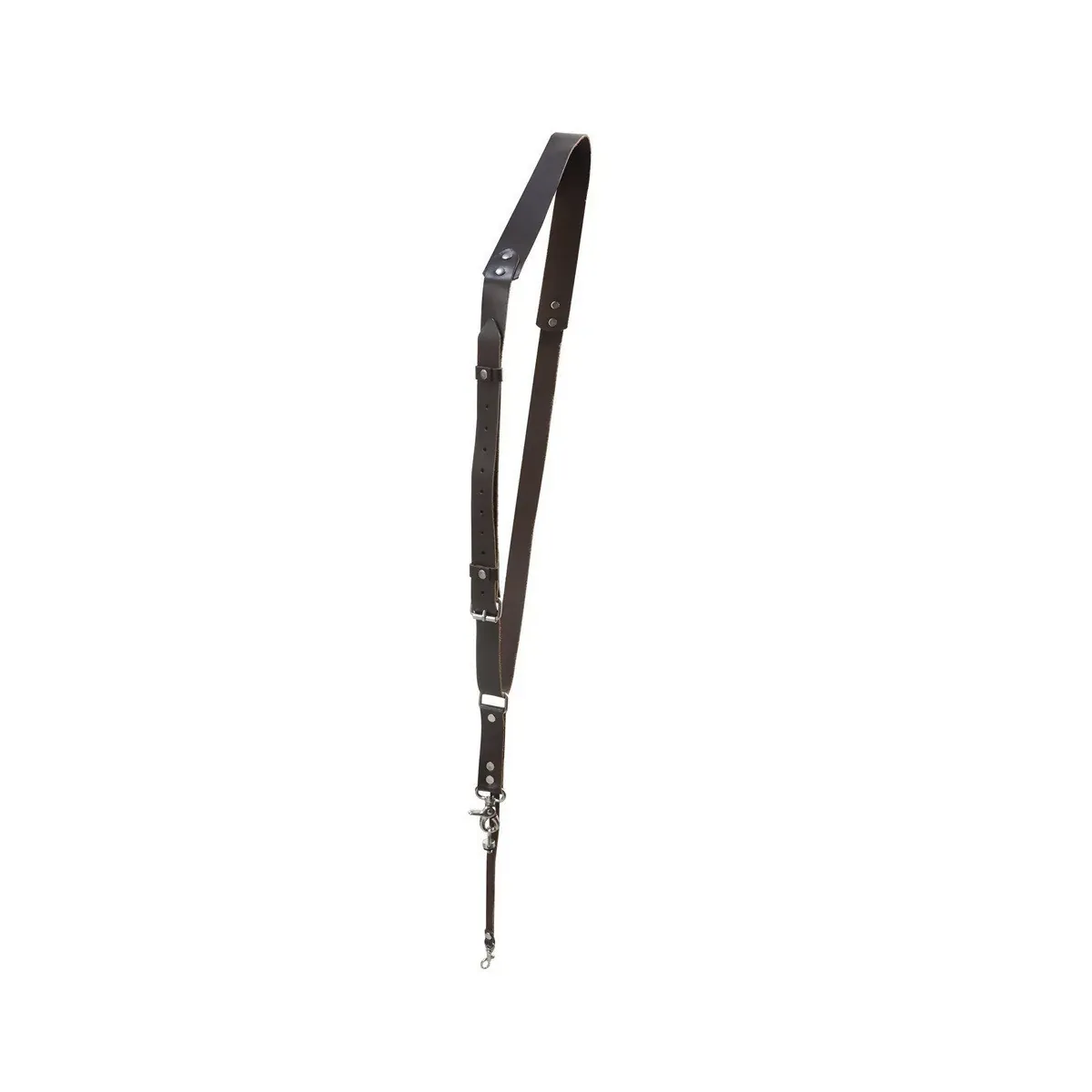 Dark brown leather camera strap