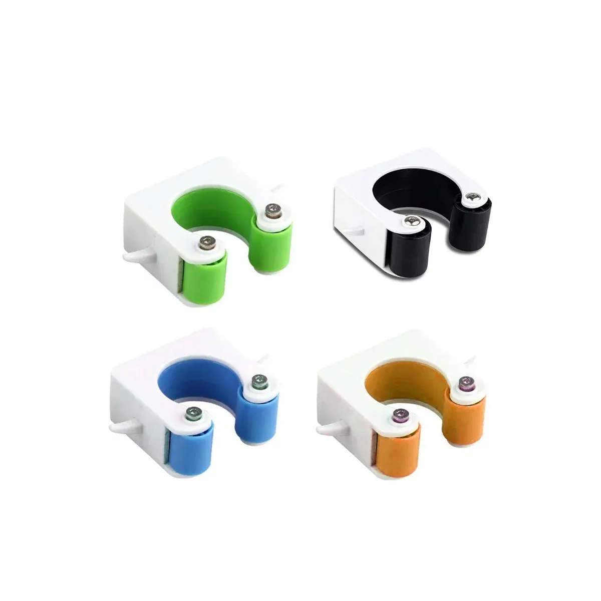 Bike wall mount in black, green, blue and orange