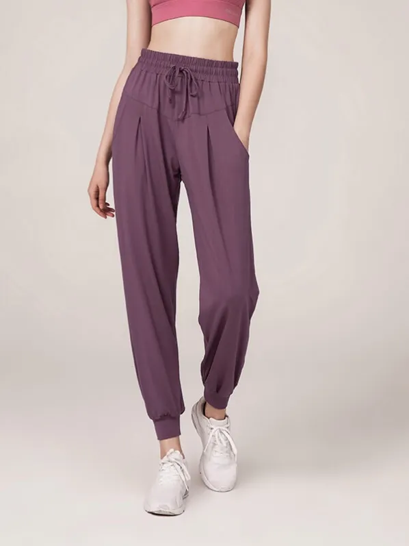 pleated-waist-harem-joggers-view-1