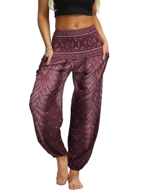 ornamental-print-harem-pants-view-1