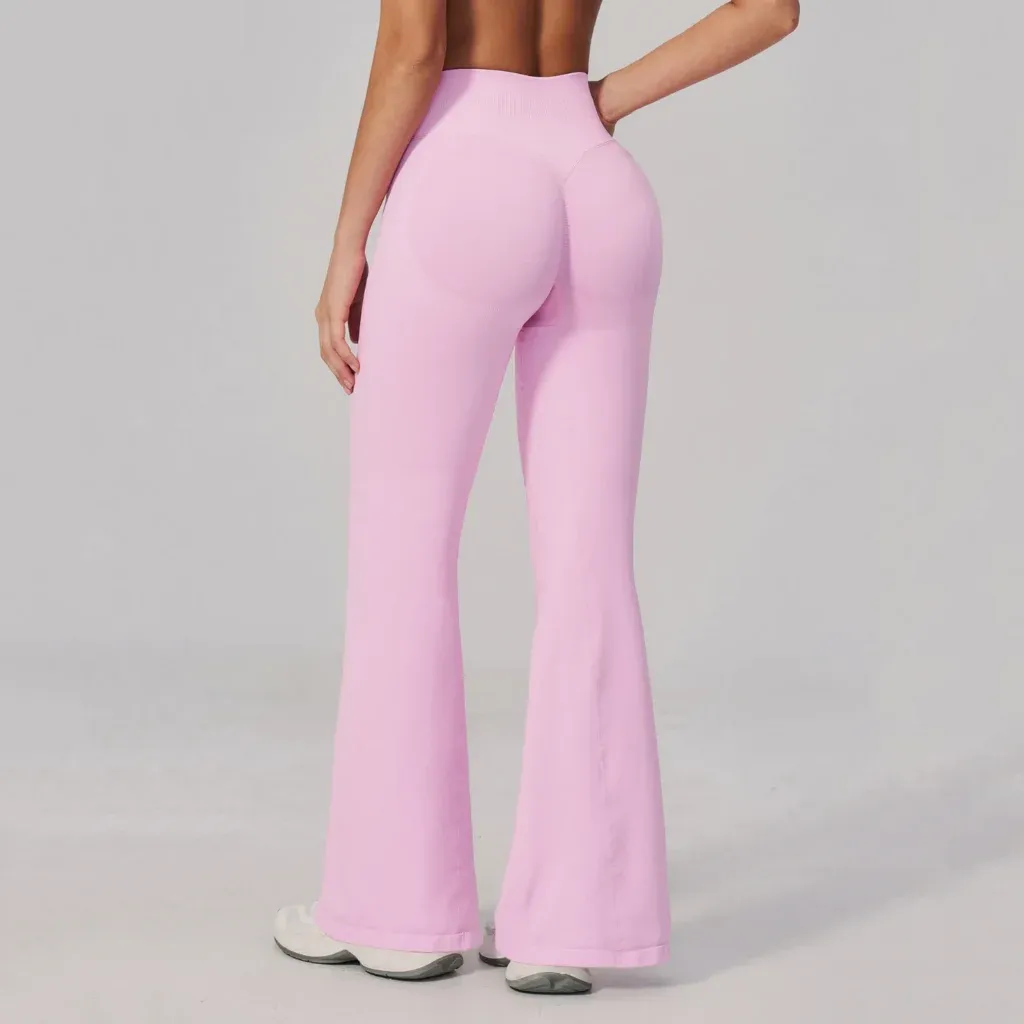 high-waist-smooth-front-flare-yoga-pants-view-3
