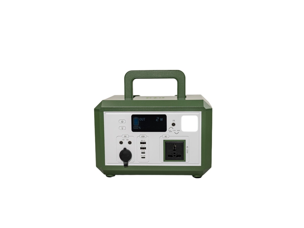 CY-HY-600W A1-1 portable power station, green, full view