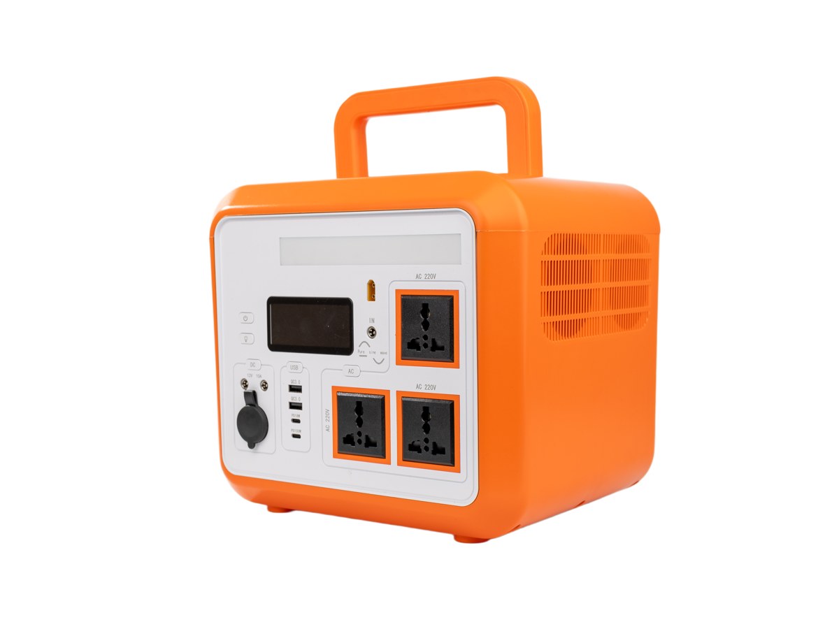 CY-1200W B2-1 portable power station, orange, full view