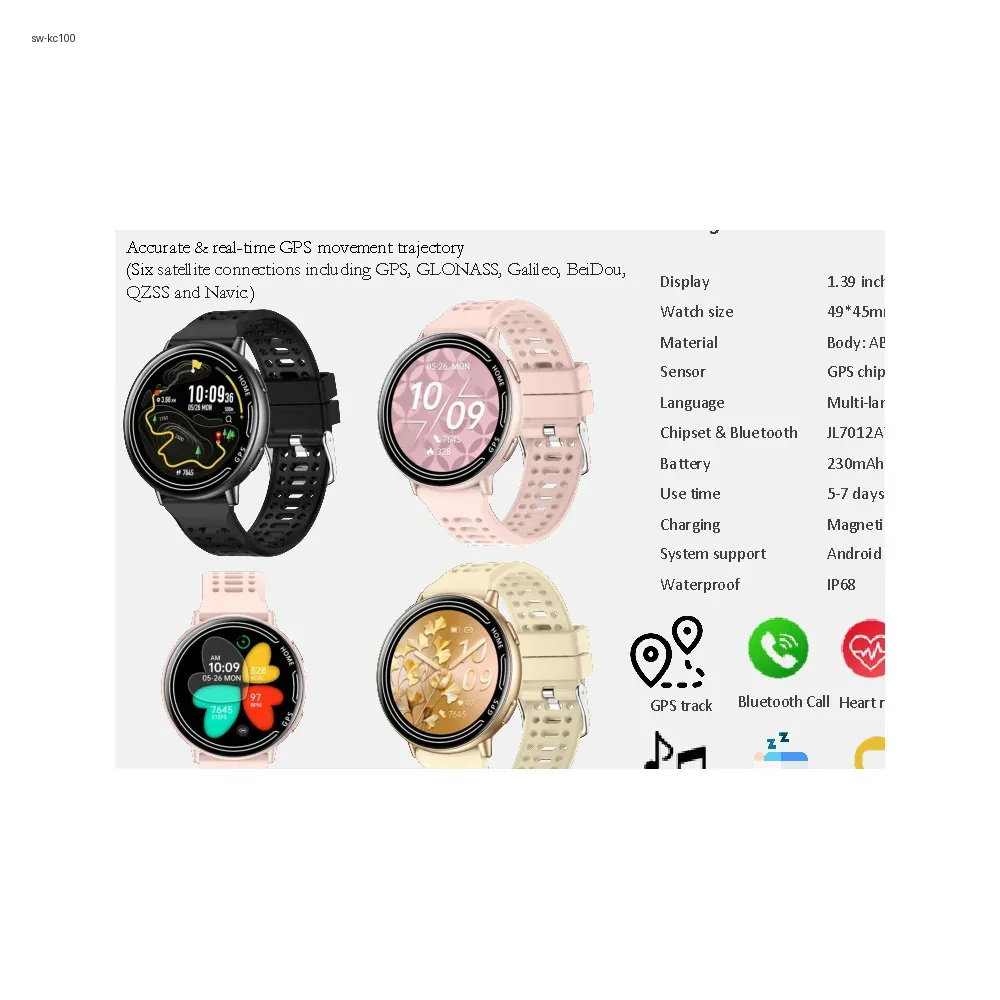 Built-in GPS Fashion Bluetooth Calling Smartwatch