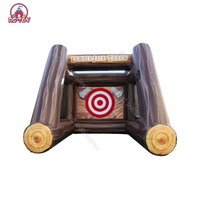 Inflatable axe throwing game with foam axes (2)