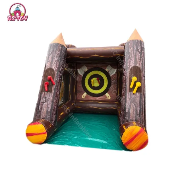 Inflatable axe throwing game with foam axes (11)