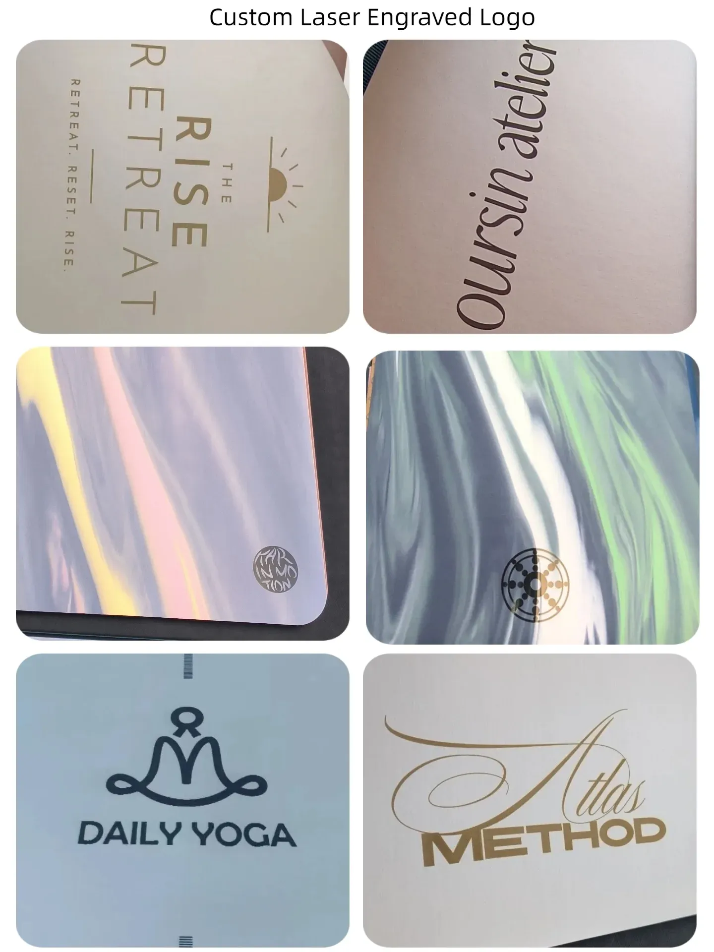 Custom brand logo on PU yoga mat