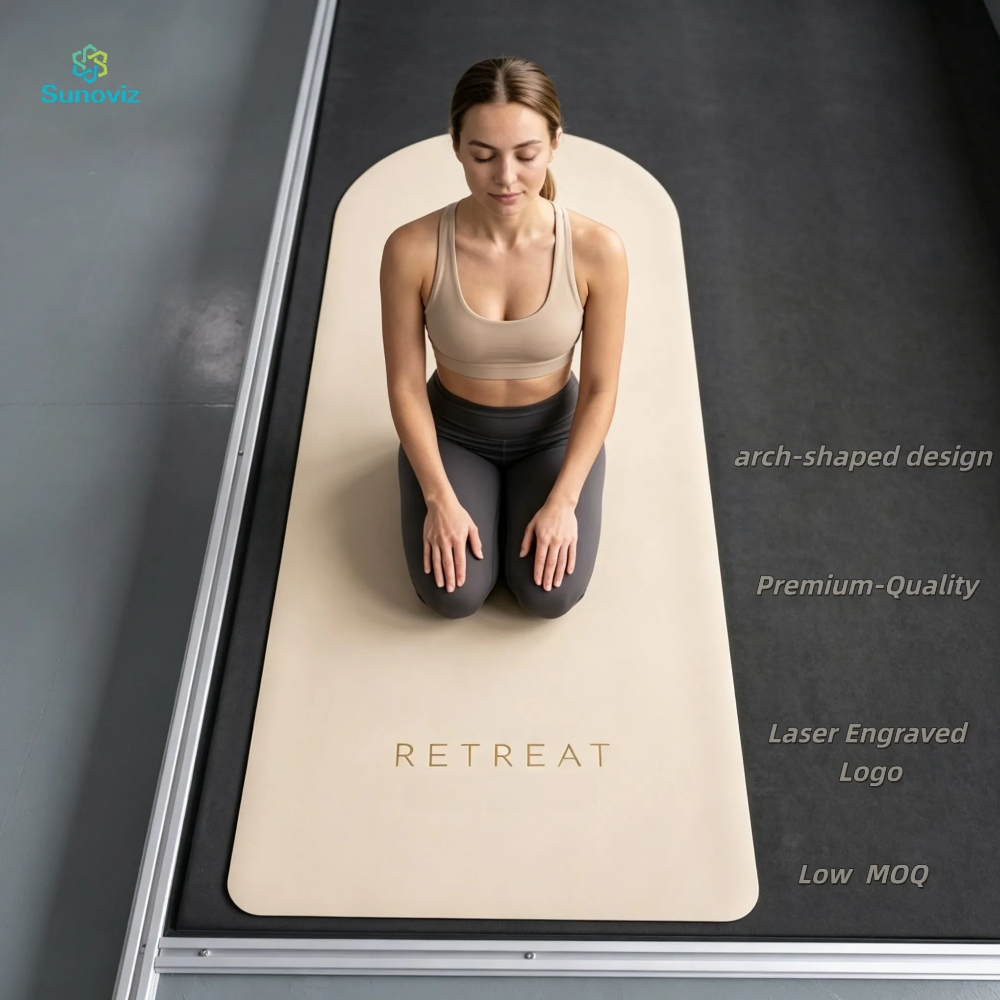 beige yoga mat