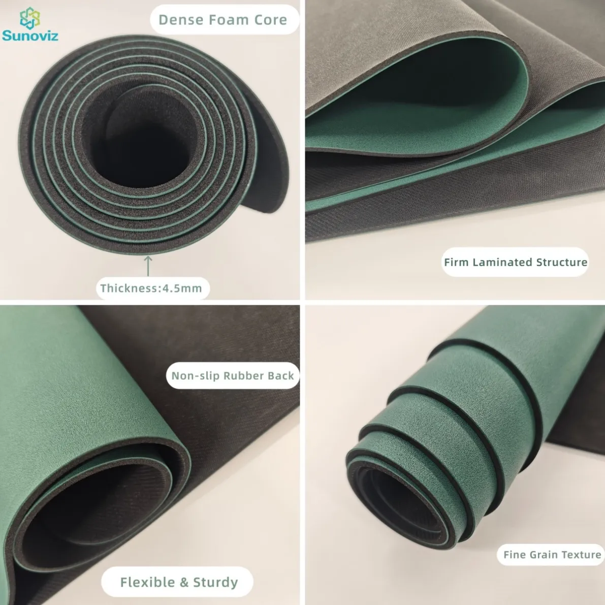 Dark green yoga mat (5)