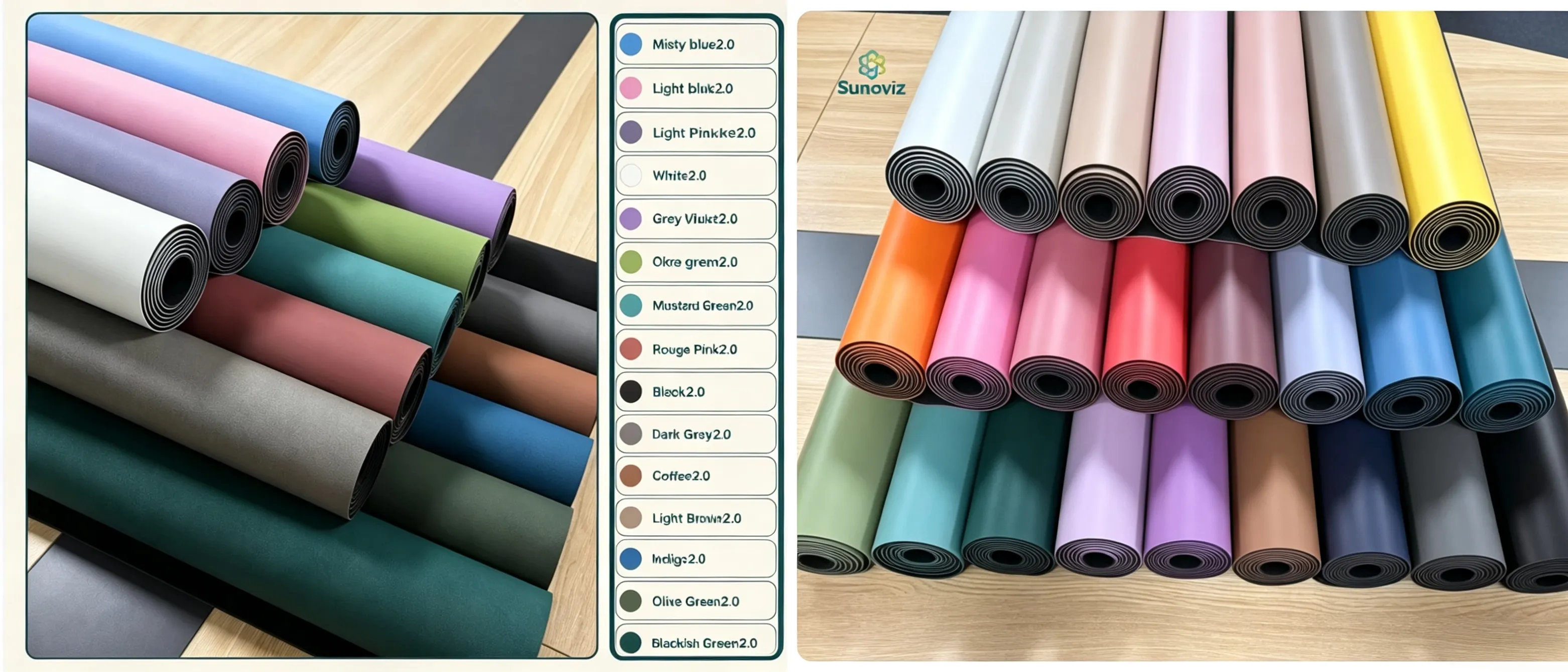 PU natural rubber yoga mat with custom options