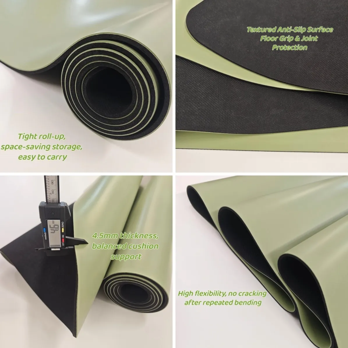 green yoga mat