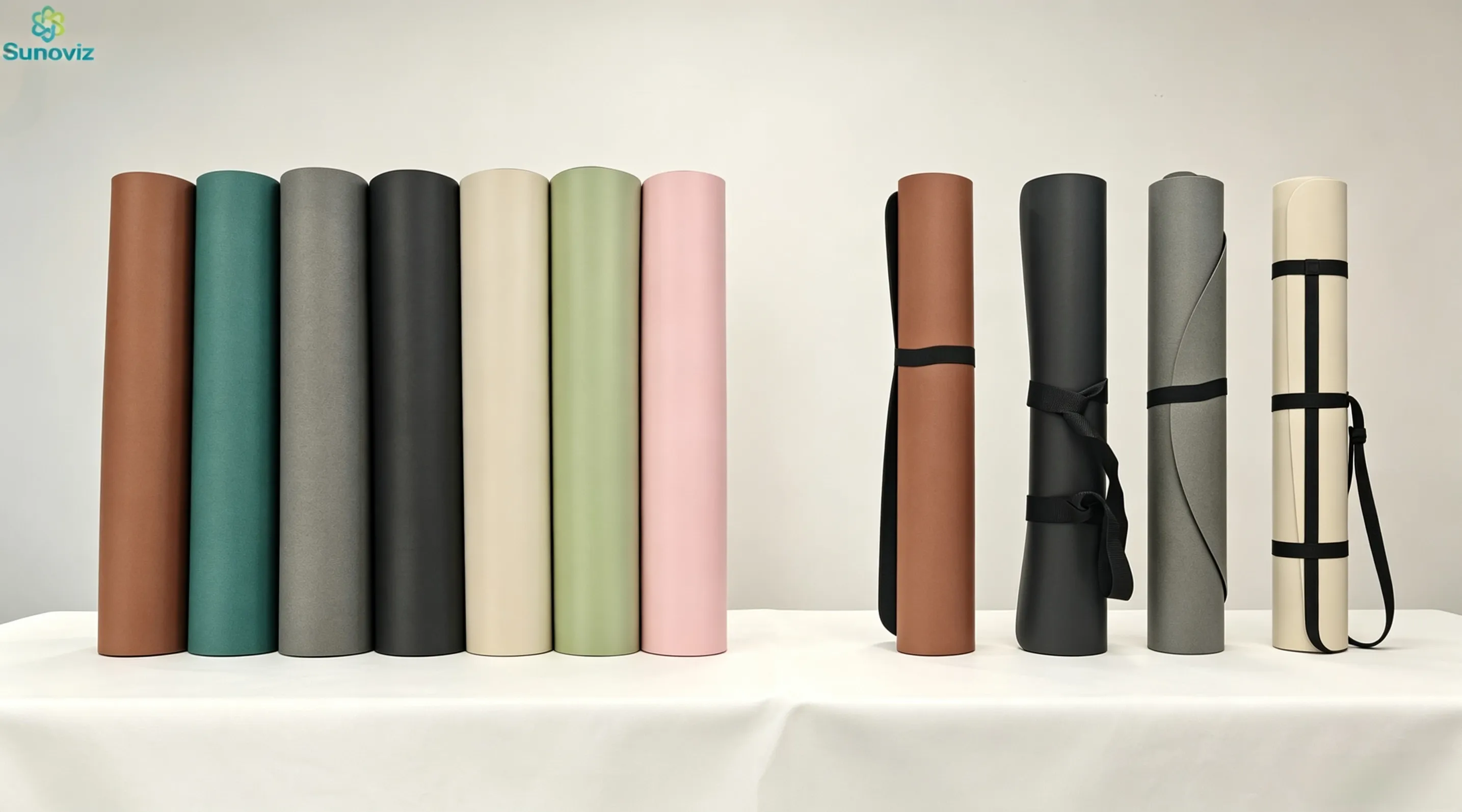 PU natural rubber yoga mats in new colors