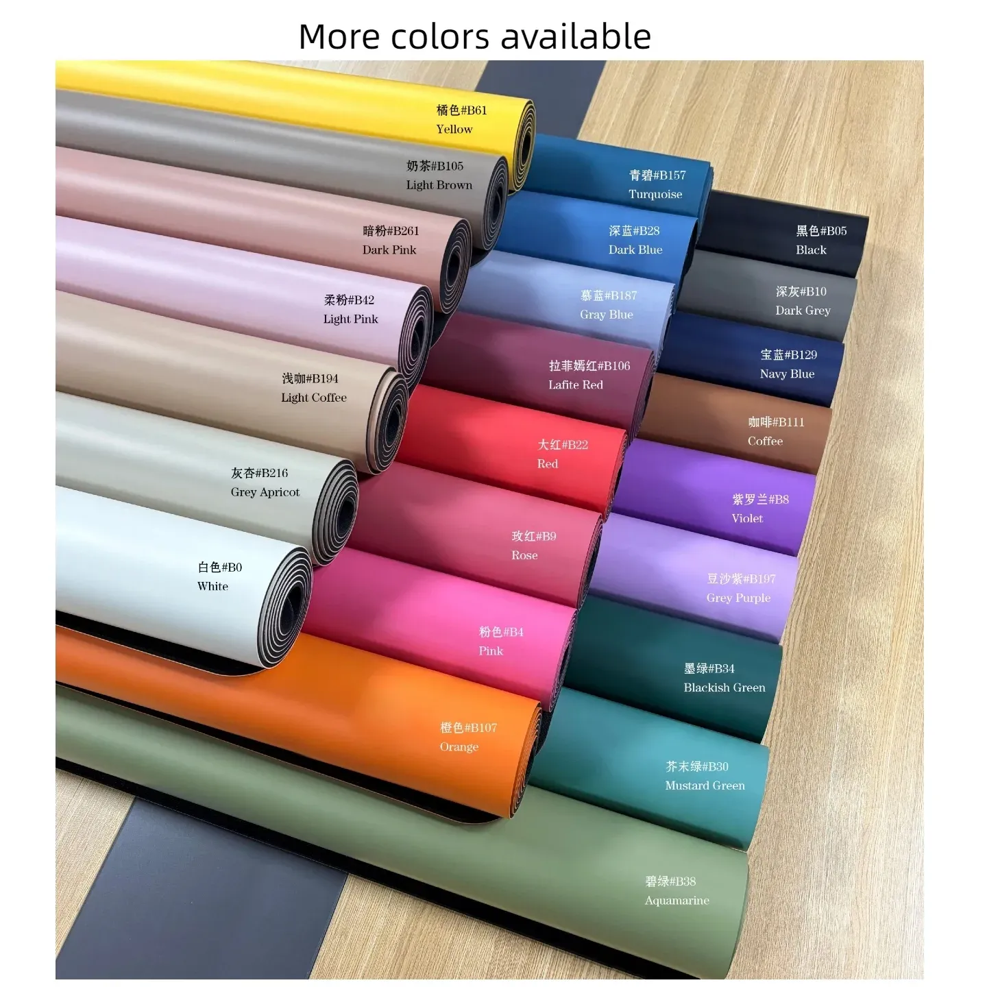 Additional PU yoga mat color options