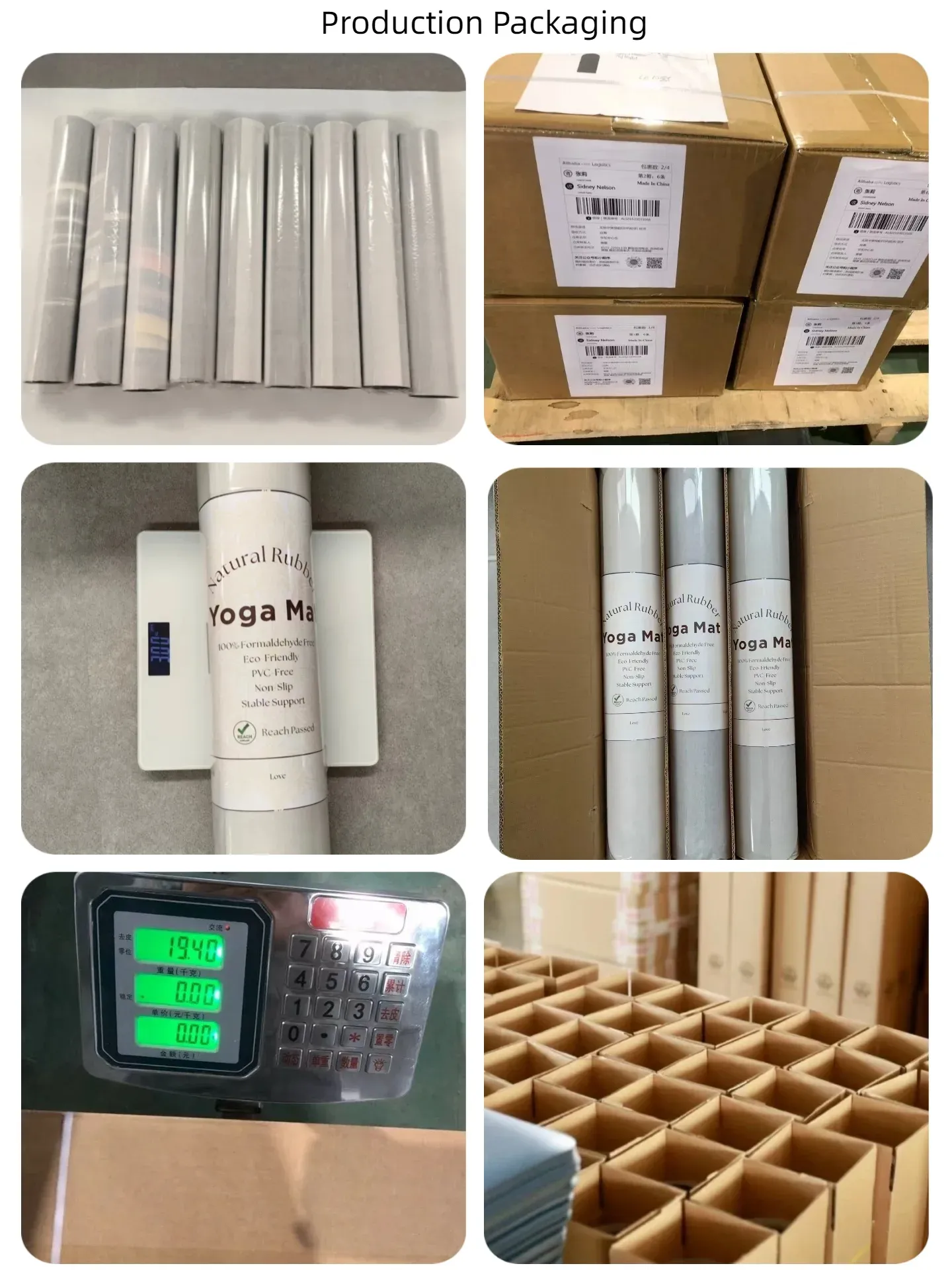 PU yoga mat packaging options