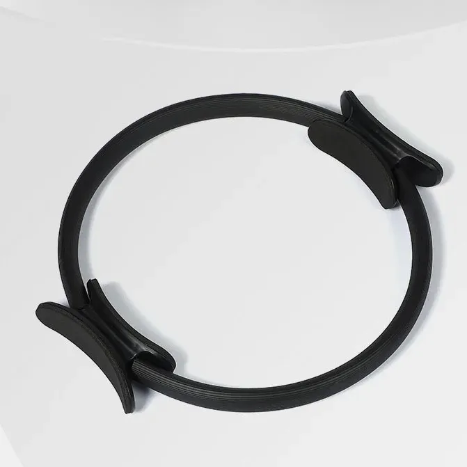 Black Pilates ring (Magic Circle) with two padded handles