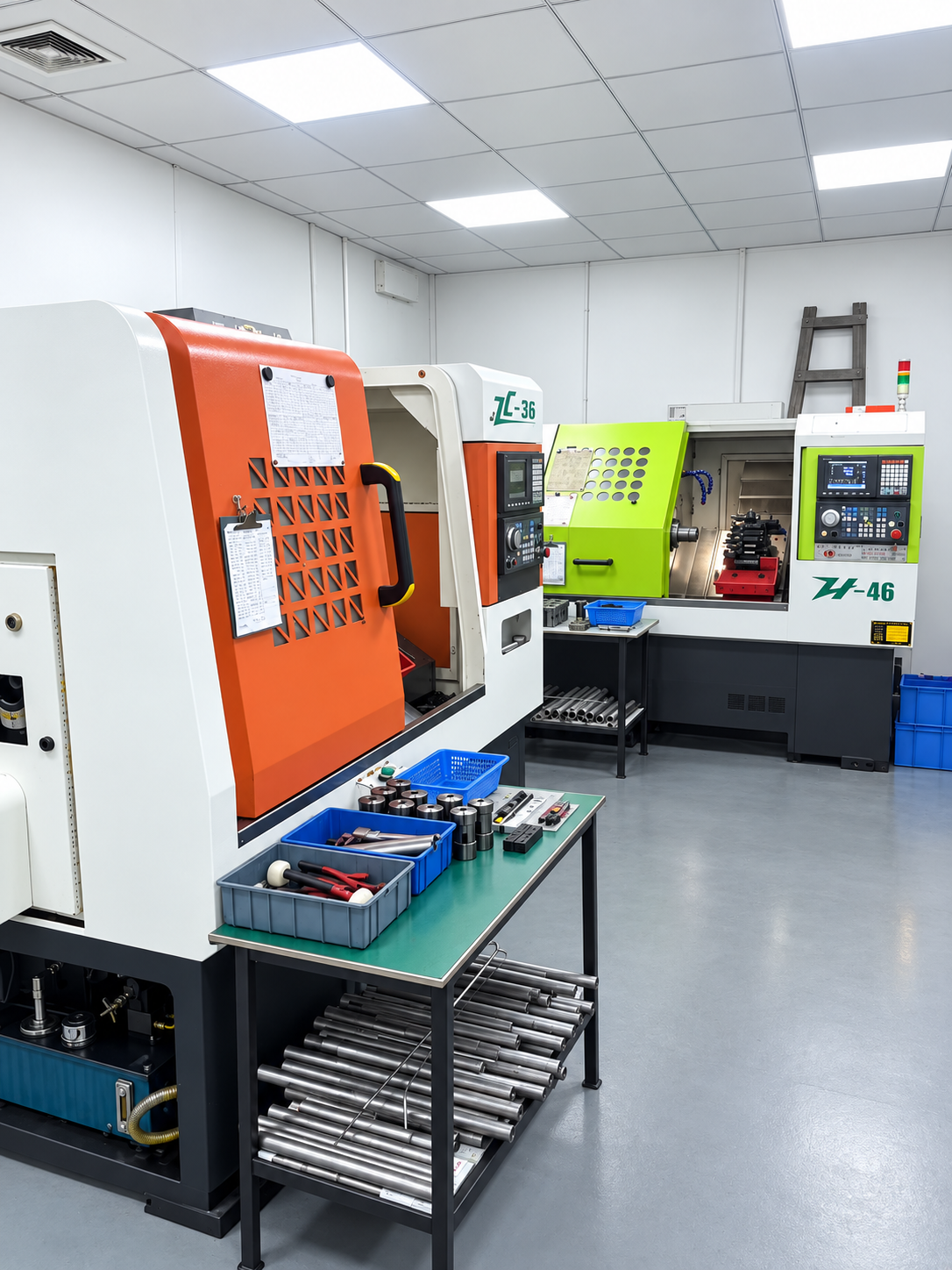 CNC turning machines in FKS Jewelry's machining department