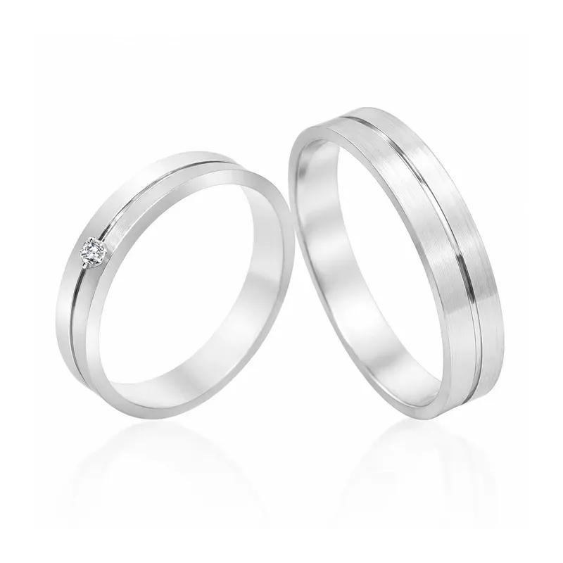 stainless steel couple rings with matching couple set, FKS-SS-072