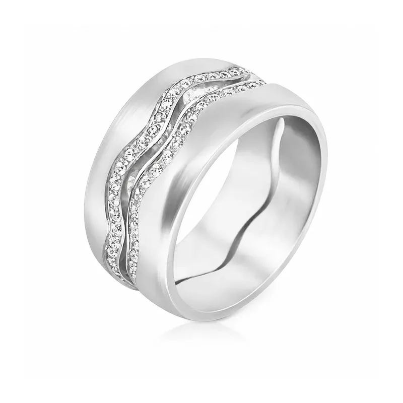stainless steel stacking rings with stacking-friendly construction, FKS-SS-058