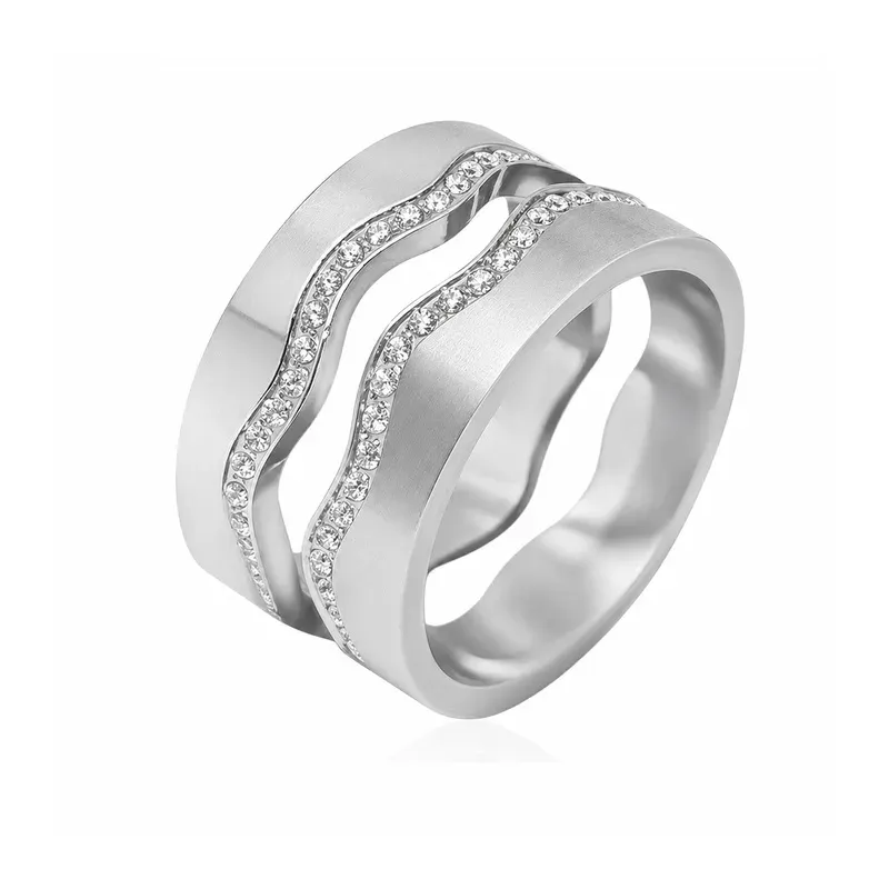stainless steel stacking rings with stacking-friendly construction, FKS-SS-055