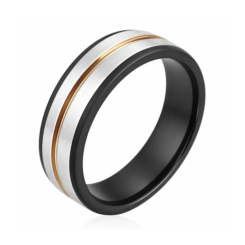 stainless steel men's ring with men's styling, FKS-SS-040