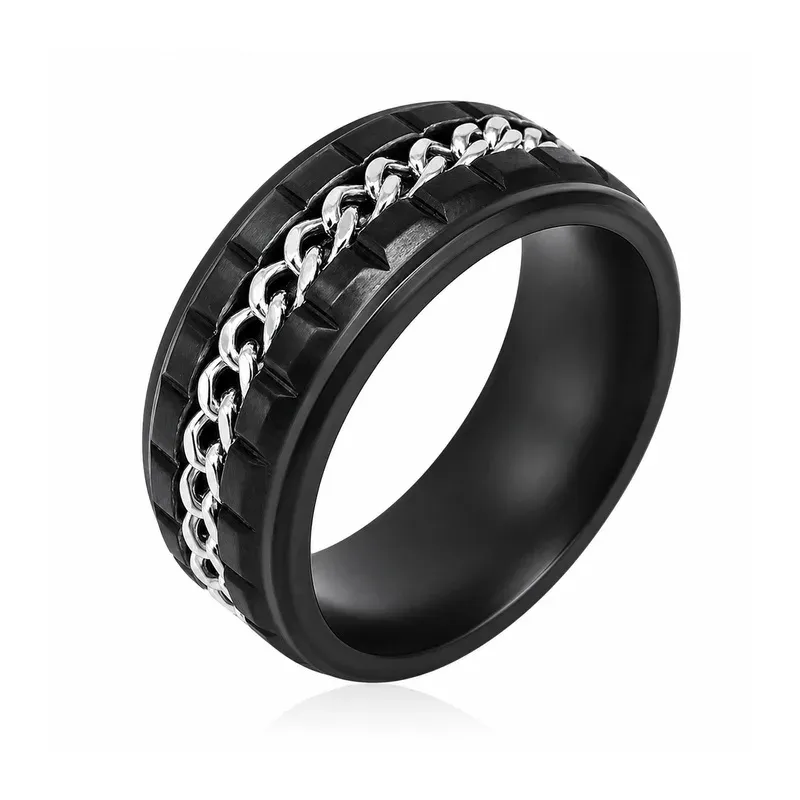 stainless steel men's rings with men's styling, FKS-SS-033