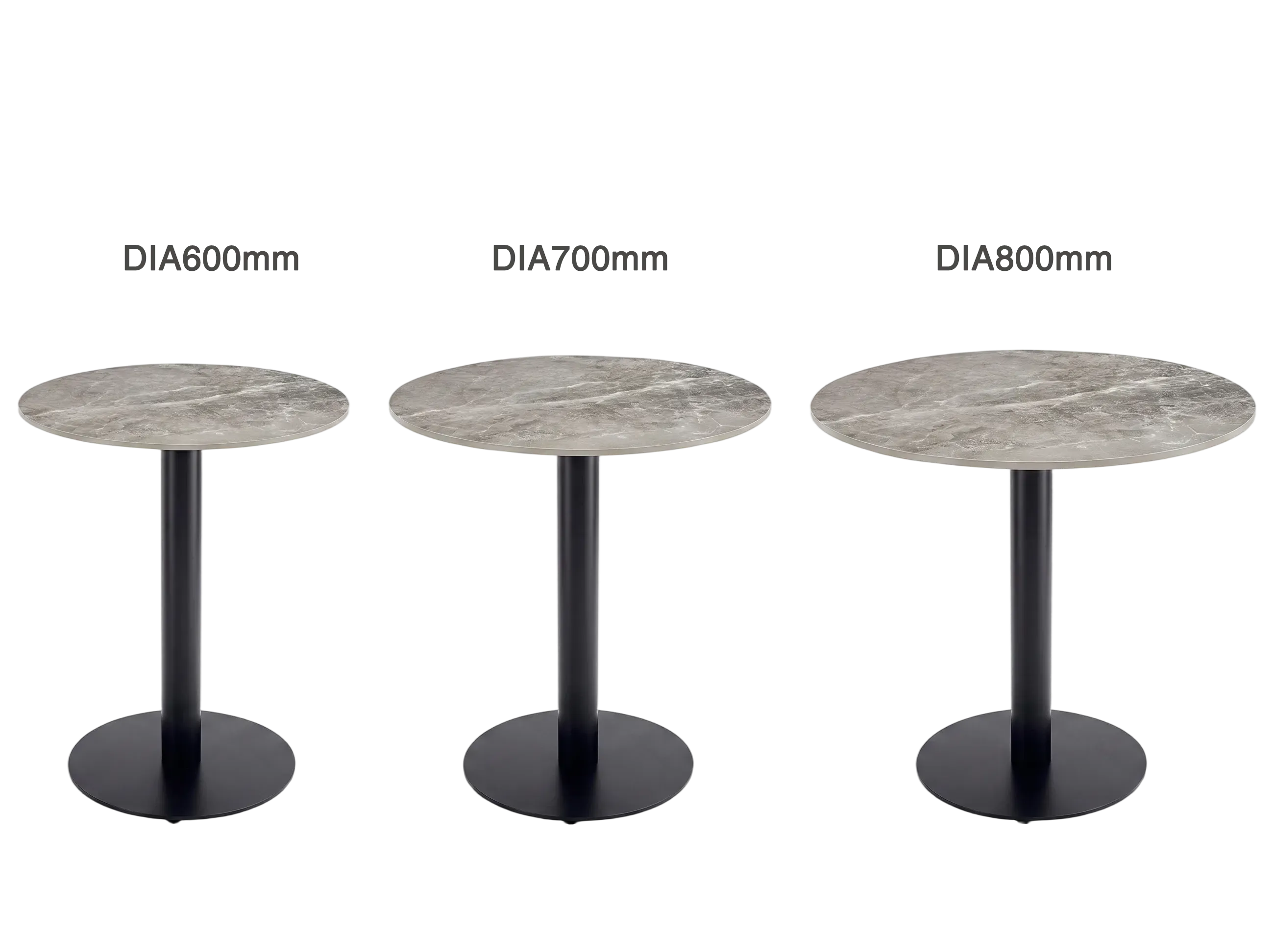 Gray Round Tables