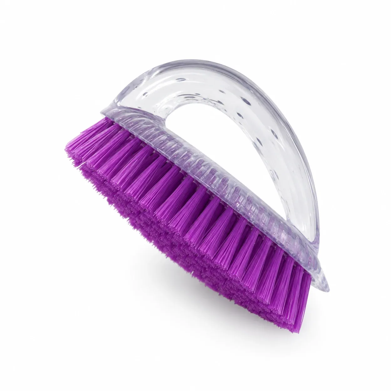 Handheld Hard Bristle Cleaning Brush on a clean white background