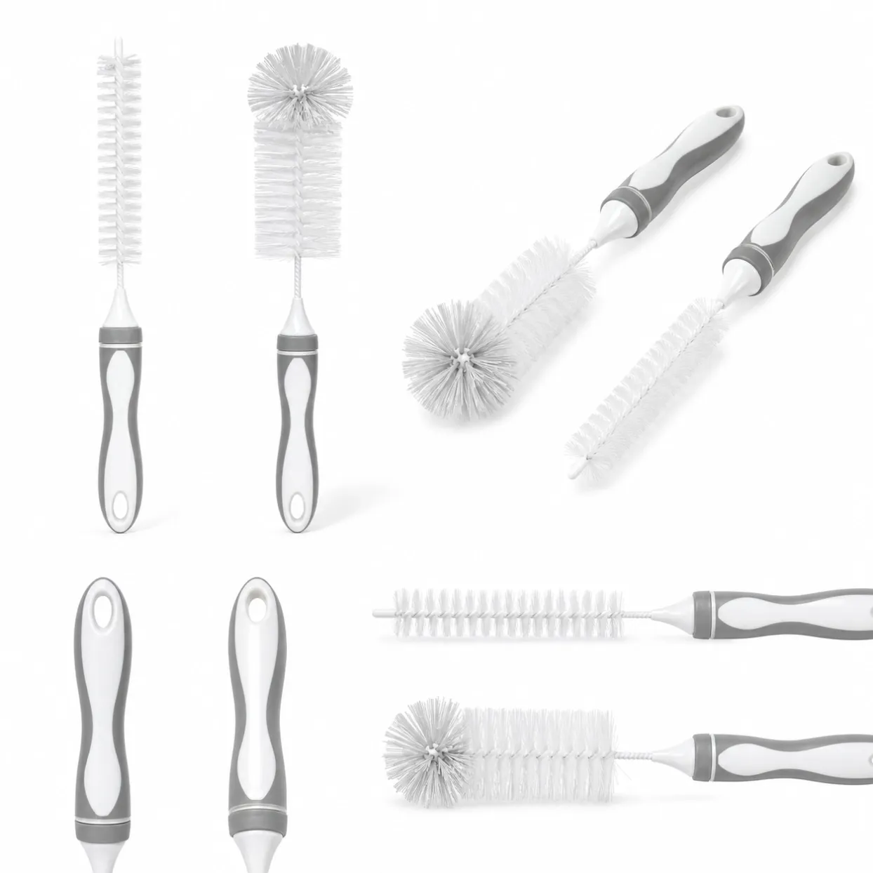 Multiple angle views of Bottle Cleaning Brush Set