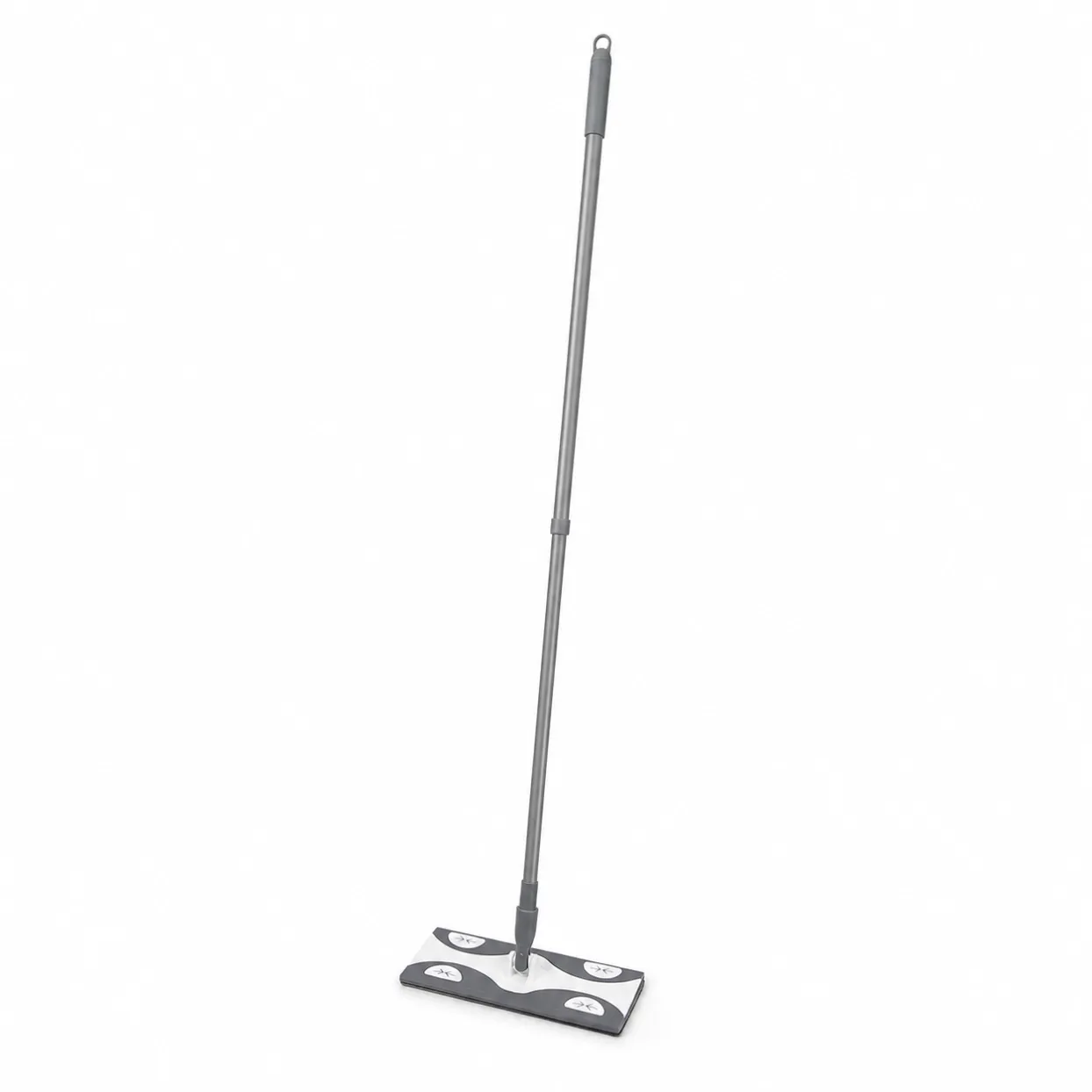 25.7 x 12 cm Clamp-Type Microfiber Flat Mop with 122 cm Handle on a clean white background