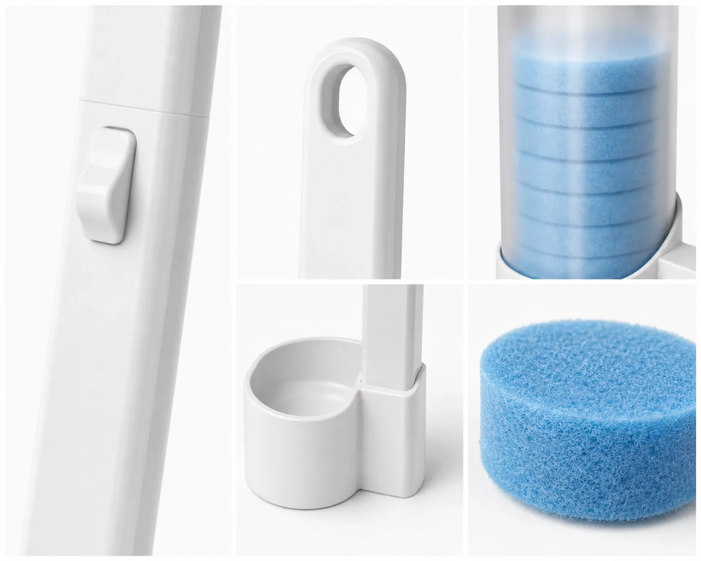 Close-up details of Disposable Toilet Brush Set