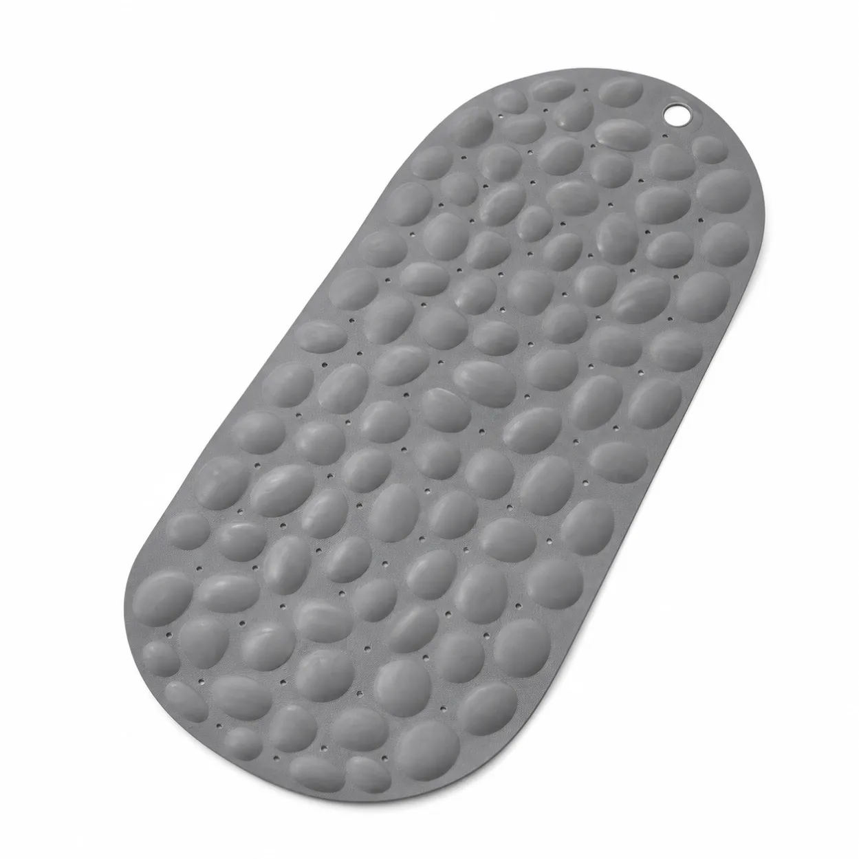 Gray Pebble Suction Bath Mat on a clean white background